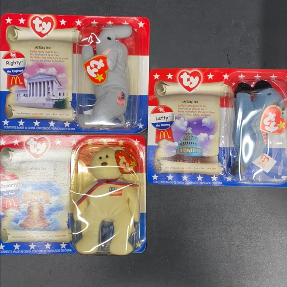 American Trio Beanie Babies (from McDonalds)